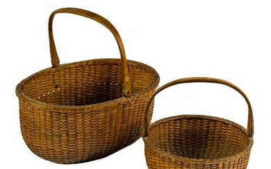 2 Early 20th C. Nantucket Style Lightship Baskets