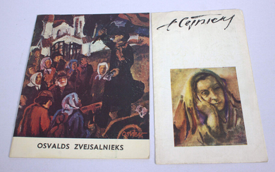 2 exhibition catalogs - Osvalds Zvejsalnieks un Egons Cēsnieks 1980. Jelgava. 23 x 17 cm 1975. Art Foundation of the Latvian SSR