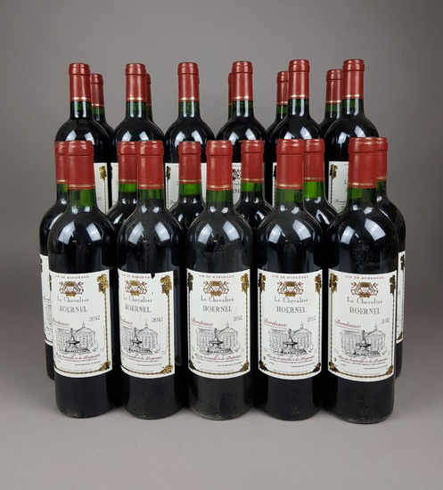 23 bouteilles Le Chevalier Hoernel, Bordeaux, 2012