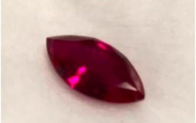 2.30ct BiancoÂ® Lab-created Burmese Red Ruby Marquise