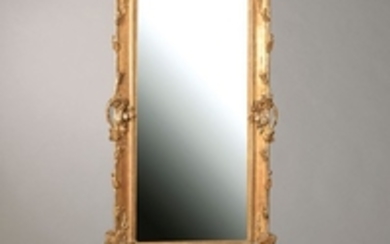 Mirror with console, around 1890, wood with...