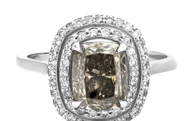 2.62 tcw Diamond Ring - 14 kt. White gold - Ring - 2.32 ct Diamond - 0.30 ct Diamonds