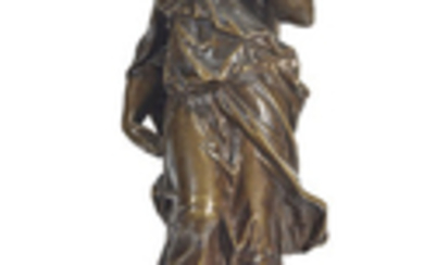 ITALIAN, POSSIBLY 17TH CENTURY, A BRONZE FIGURE OF VIRTUE, TRIUMPHANT OVER VICE