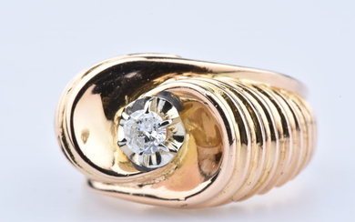18 kt. Yellow gold - Ring - 0.20 ct Diamond