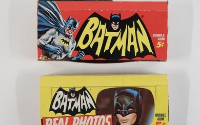 2PC 1966 Topps Batman Card Store Display Box