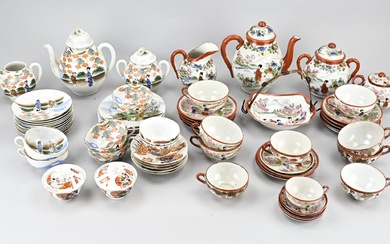 3x Diverses pièces de vaisselle japonaise ancienne. 1900 - 1930. Circa 1900 - 1930. Dégâts...