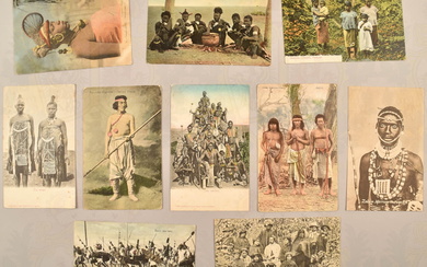 43 postcards South American and South African ethnology 1901-1922