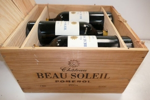 6 Magnums Château Beau Soleil 2004 Pomerol en cais…