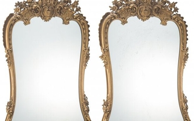 A Pair of French Giltwood Mirrors, 19th century