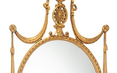 61069: A Regency-Style Carved Giltwood Mirror, 20th cen
