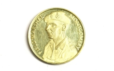 An 18ct gold Field Marshall Montgomery commemorative medallion