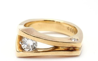 18KT Gold and Diamond Ring, Peter Indorf