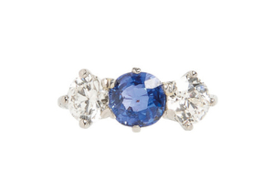 Art Deco Platinum, Sapphire, and Diamond Ring, Tiffany & Co.