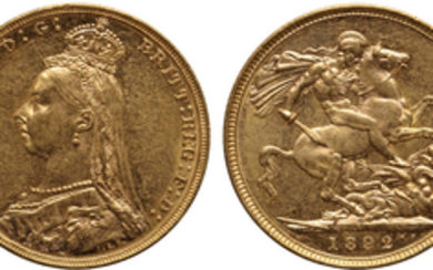 Australia, Victoria, Sovereign, 1892-M, Jubilee Head, MS61 PCGS