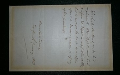Charles Dickens letter hand written in the third person by Dickens and dated Devonshire Terrace January 1850. This was the...