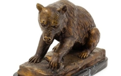 A Continental Bronze Model of a Bear