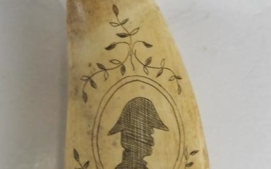 Double-Sided Scrimshaw Tooth Carving