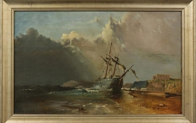 Dutch Oil on Canvas of a Shipwreck
