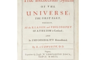 (Early Printing) 1 Vol. Cudworth, R(alph). The True Intellectual...