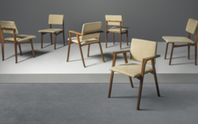 FRANCO ALBINI (1905-1977), A SET OF SIX 'LUISA' CHAIRS, DESIGNED 1949