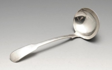 A George IV silver sauce ladle, of plain typical form
