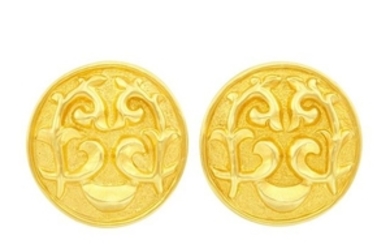 Pair of Gold Earclips, Ilias Lalaounis