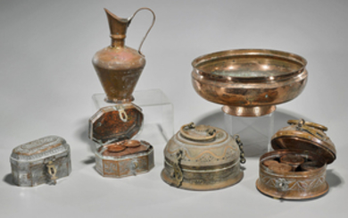 Group of Six Various Copper Vessels