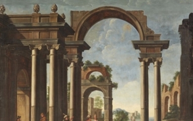 Italian School, 18th century, Two Architectural Capriccios