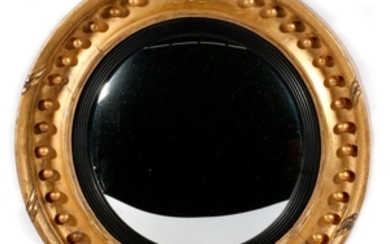 A late 18th/early19th century gilt frame bull's eye mirror.