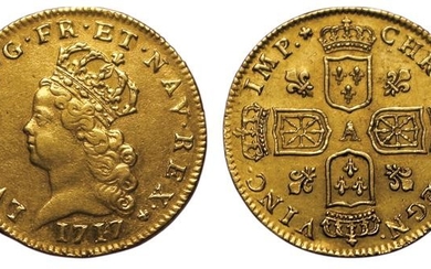 Louis XV. Louis d'or de Noailles 1717 A. Paris. A/…