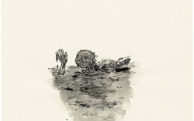 Quentin Blake (b. 1932), Mr Stink takes a bath in the pond