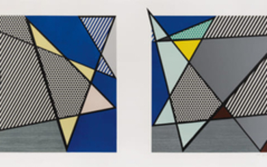 Roy Lichtenstein, Imperfect Diptych 46 1/4" x 91 3/8", from Imperfect Series