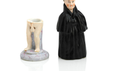 A Russian biscuit Gardner erotic candle extinguisher and stand