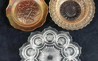 Lot of 3 Vintage Glass Dishes