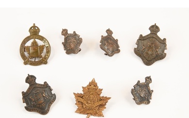 7 WWI CEF badges: 1st Depot Bn Nova Scotia Regt cap badge by...