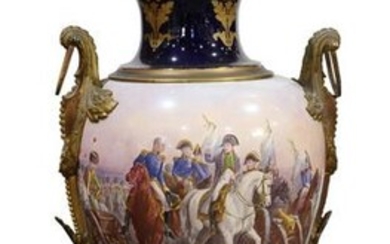 A Monumental Sevres Napoleonic porcelain urn