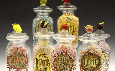 8 Venetian Apothecary Jars