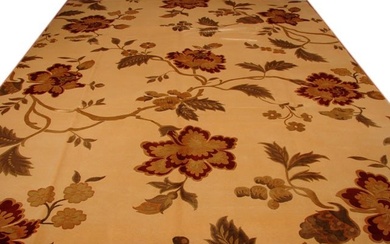 9 x 12 Transitional Carpet Wool Silk Nepalese/Nepali/Tibet Wool & Silk Rug