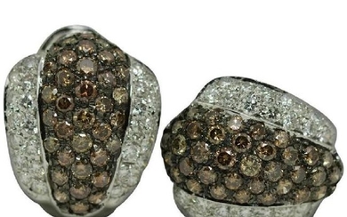 Chocolate Diamond Platinum Earrings