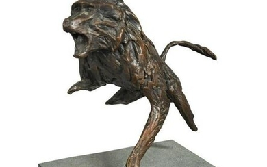 § Barry Sutton, a patinated bronze sculpture of a baboon