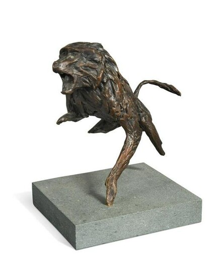 § Barry Sutton, a patinated bronze sculpture of a baboon