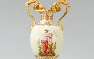 A Berlin KPM Urbino form vase no. 3 with the Muse Erato