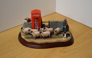 A Border Fine Arts agricultural group 'Right of Way' A6026 From the James Herriot Collection