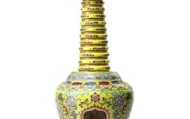 A CHINESE FAMILLE ROSE STUPA, CHINA, QING DYNASTY