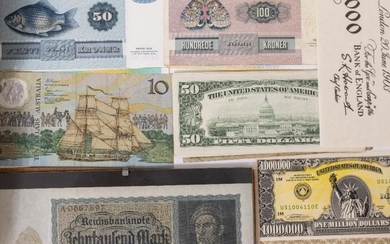 A COLLECTION OF BRITISH AND FOREIGN BANK NOTES to...