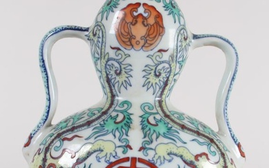 A Chinese Duo-handled Ancient-framing Fortune Porcelain Vase
