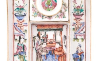 A Chinese Enameled Porcelain Writing Tray