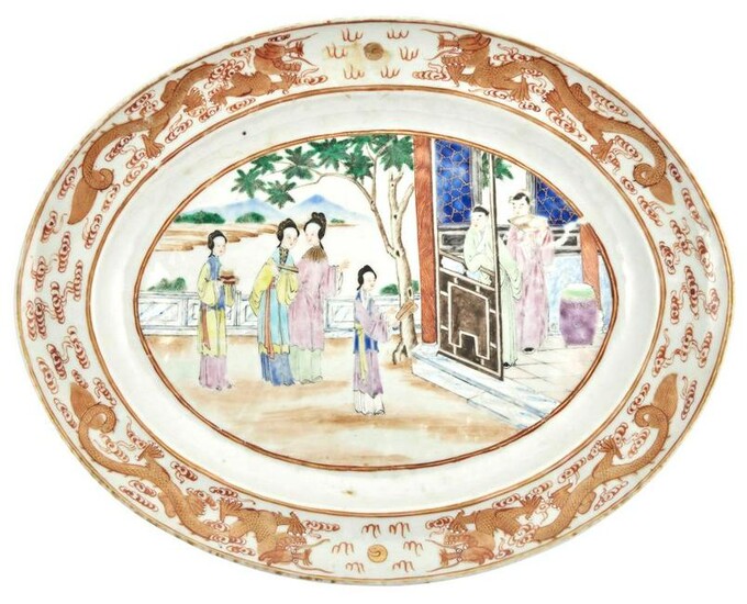 A Chinese Export Porcelain Serving Platter First
