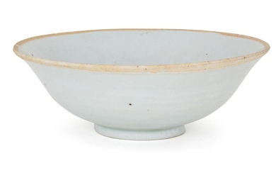 A Chinese porcelain qingbai bowl, Yuan dynasty, of ogee form, with unglazed rim, 15cm diameter