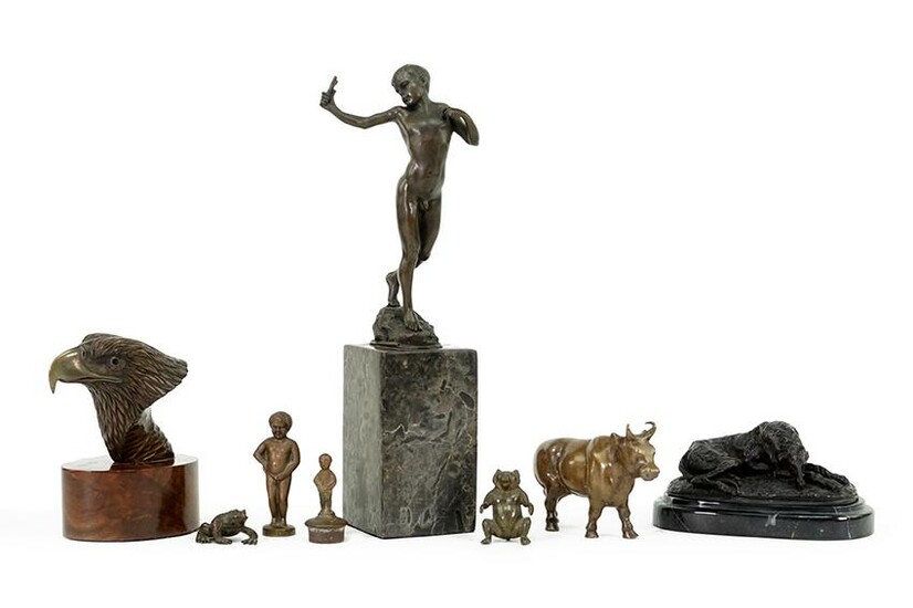 A Collection of Bronze and Metal Figures.